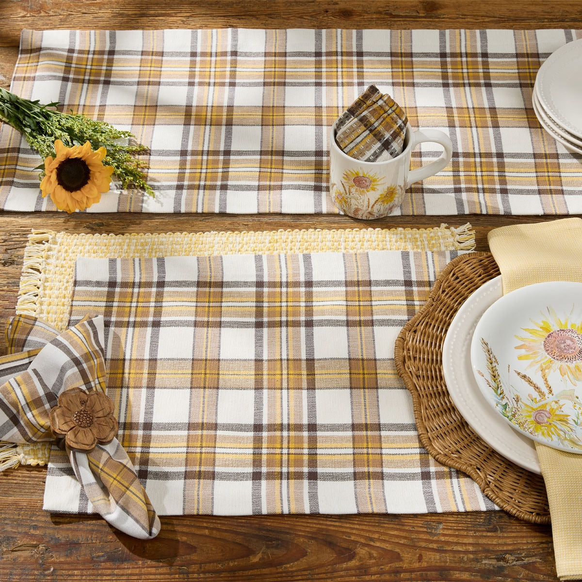 Maize Plaid Napkins - Set of 6 Park Designs