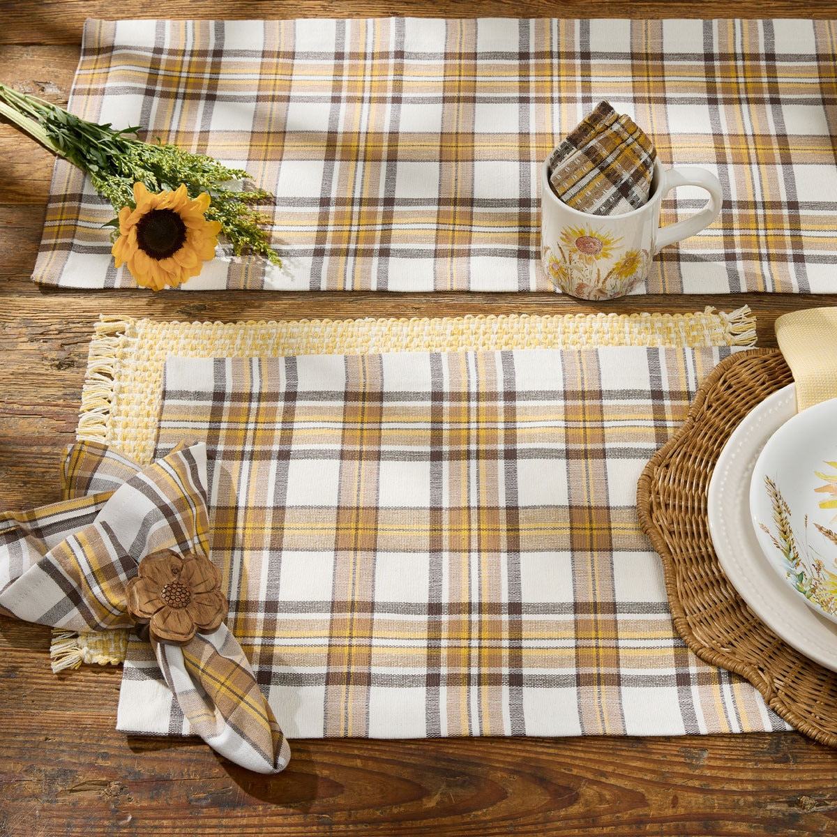 Maize Plaid Table Runners - Park Designs
