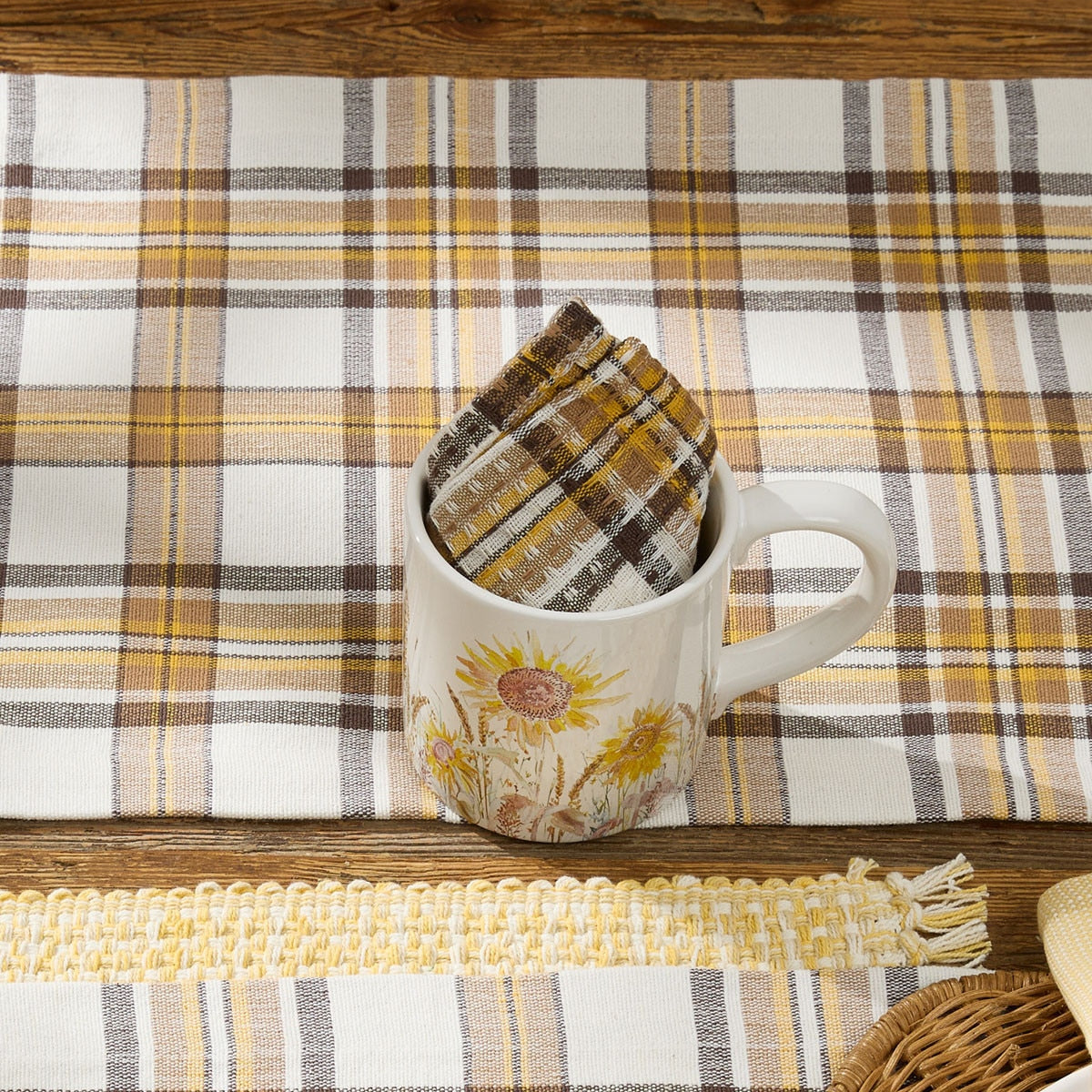 Maize Plaid Waffle Dishcloths - Set of 6 Park Designs