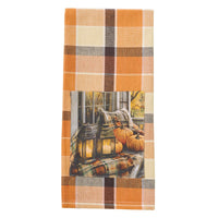 Rustic Fall Porch Lantern Patch Dishtowel - Park Designs