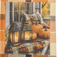 Rustic Fall Porch Lantern Patch Dishtowel - Park Designs