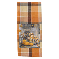 Rustic Fall Porch Rocking Chair Patch Dishtowel - Park Designs