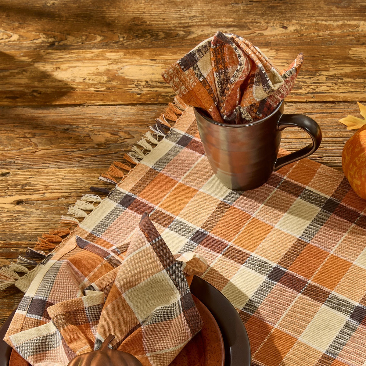 Rustic Fall Porch Waffle Dishcloths - Set of 6 Park Designs