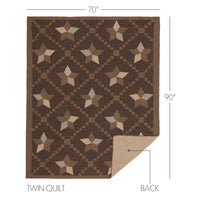 Thumbnail for Farmhouse Star Twin Quilt 70Wx90L - The Fox Decor