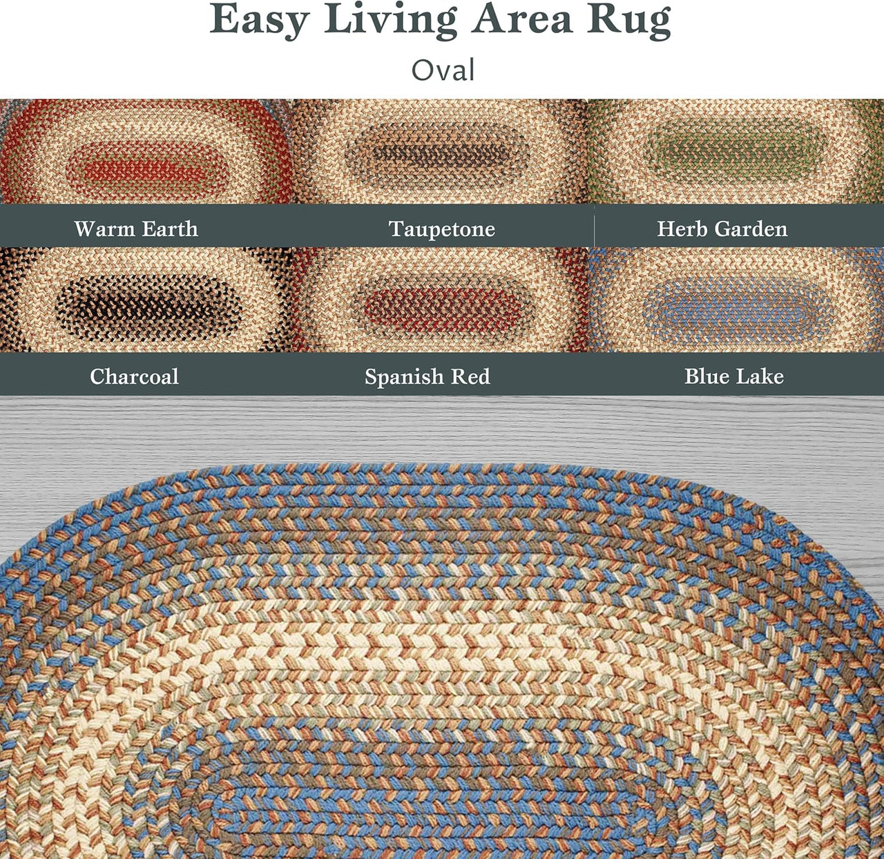 Easy Living Braided Area Rug - Oval