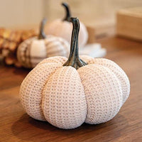 Cream Knit Pumpkin Medium - The Fox Decor