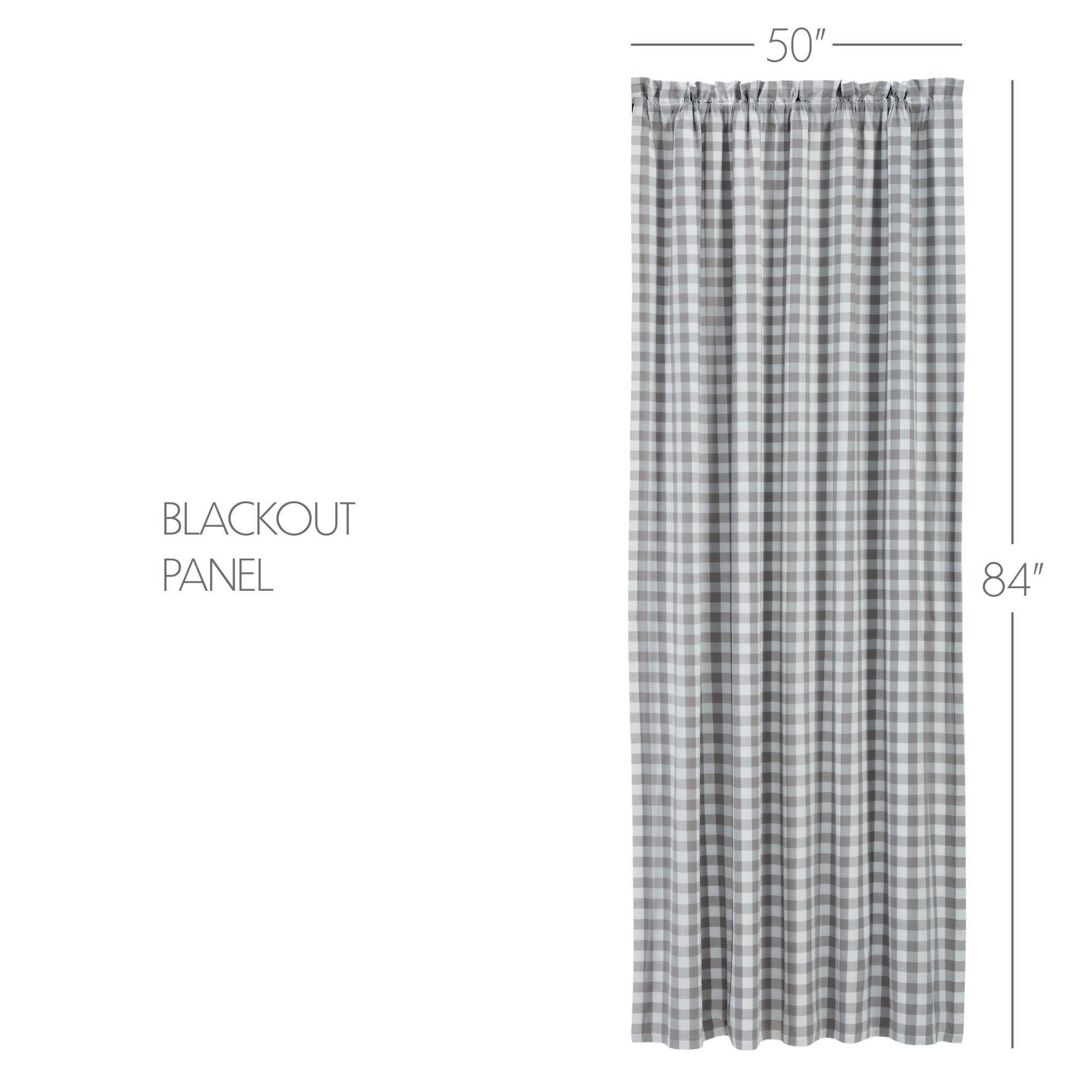 Annie Buffalo Grey Check Blackout Panel 84x50 VHC Brands - The Fox Decor