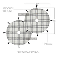 Thumbnail for Black Plaid Tree Skirt 48