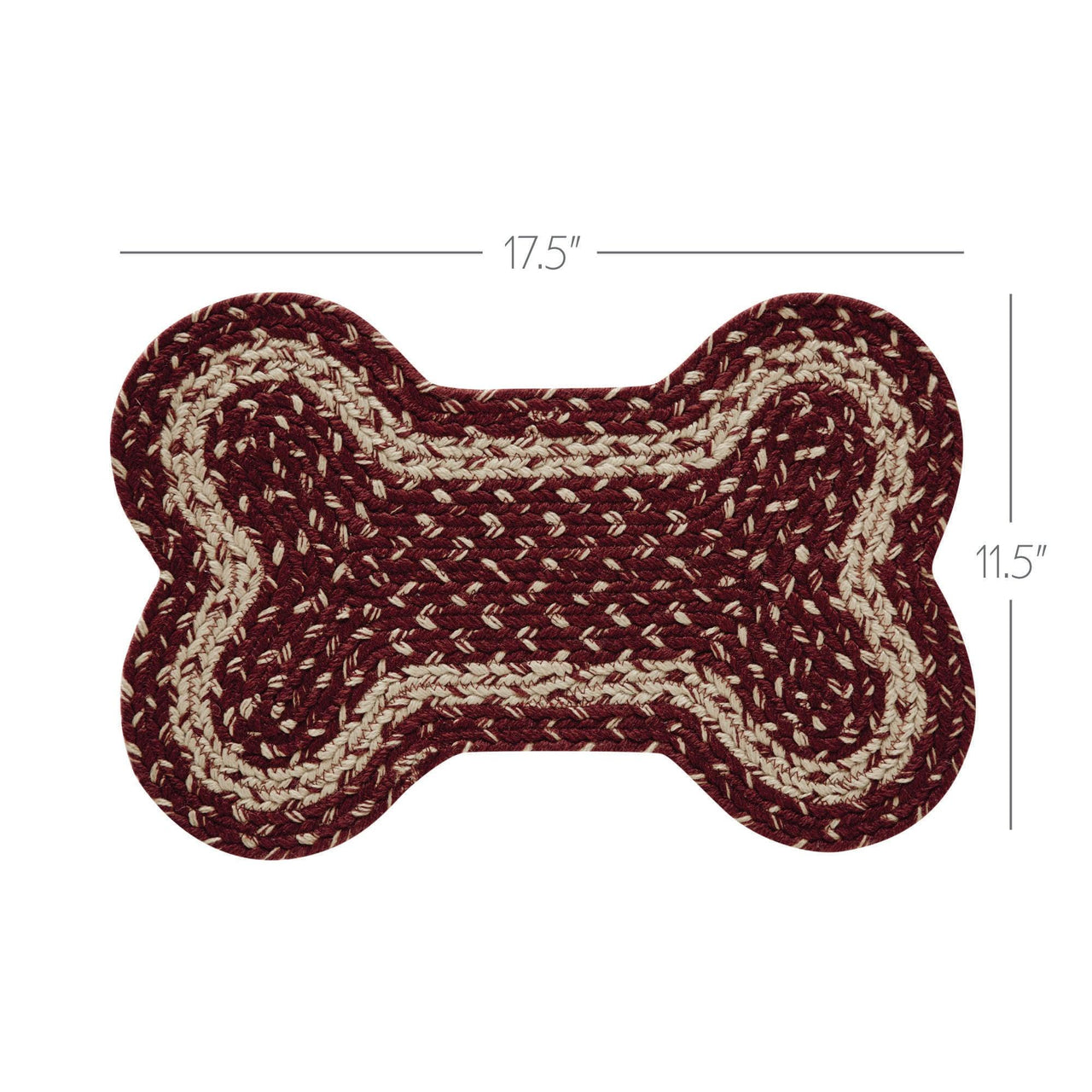 Burgundy Tan Indoor/Outdoor Small Bone Rug 11.5x17.5 - The Fox Decor