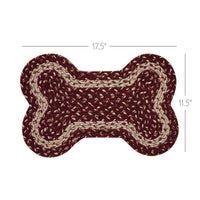 Burgundy Tan Indoor/Outdoor Small Bone Rug 11.5x17.5 - The Fox Decor