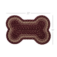 Burgundy Tan Indoor/Outdoor Medium Bone Rug 15x23 - The Fox Decor