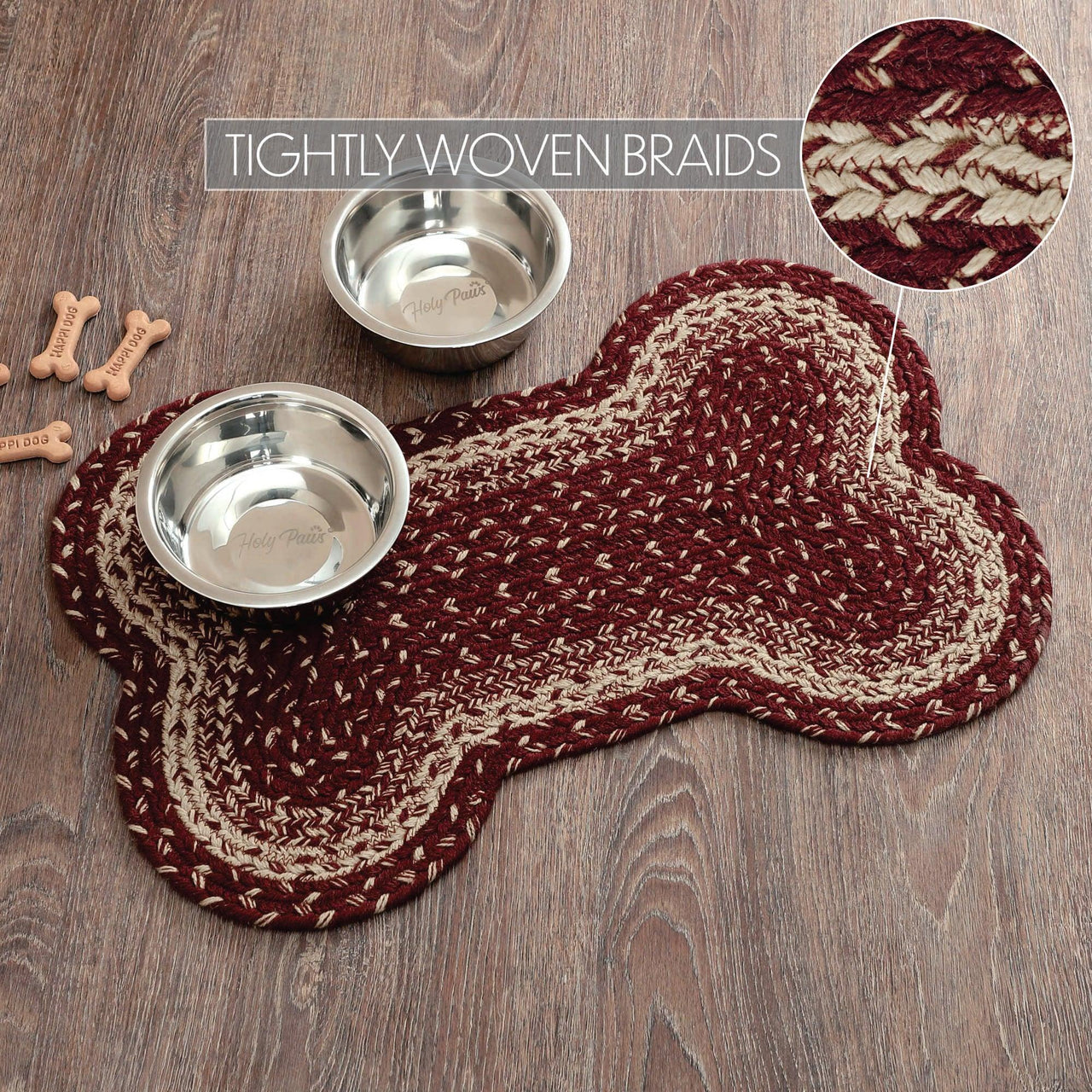 Burgundy Tan Indoor/Outdoor Medium Bone Rug 15x23 - The Fox Decor