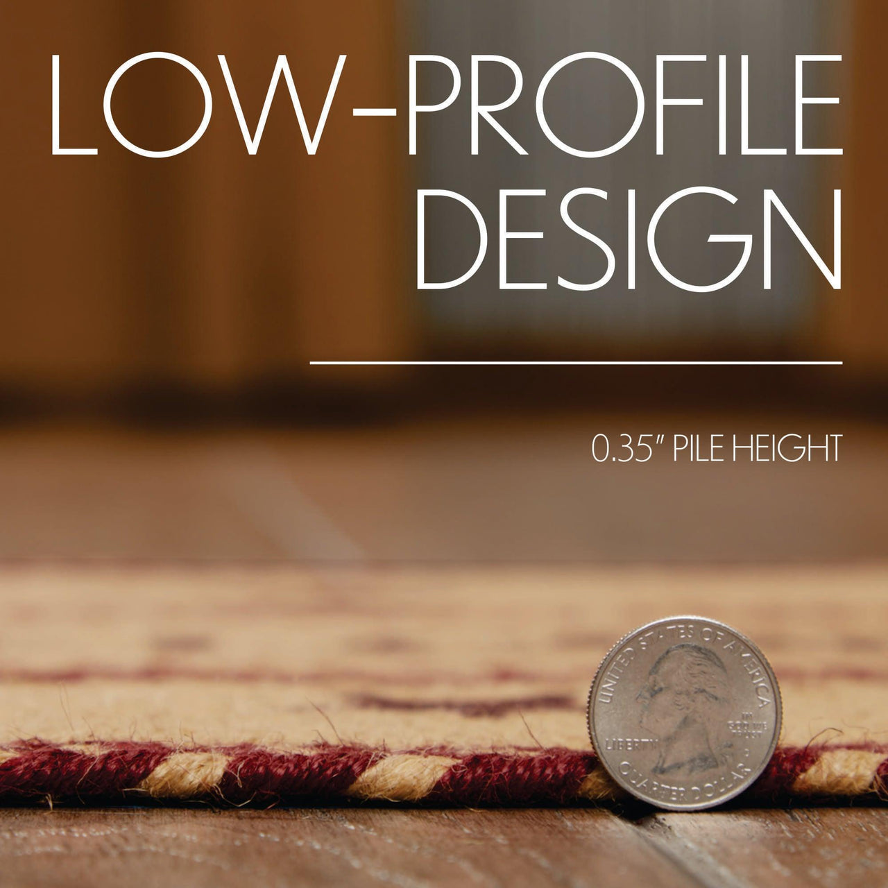 Burgundy Tan Indoor/Outdoor Small Bone Rug 11.5x17.5 - The Fox Decor