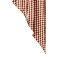 Barn Red Nutmeg Heritage House Check Barn Red Gathered Swag Lined - Interiors by Elizabeth