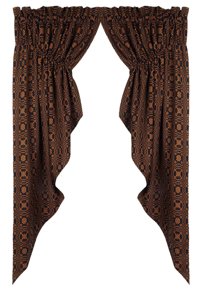 Black Mustard Lover?œ????ƒ?›??S Knot Jacquard Gathered Swag Lined - Interiors by Elizabeth