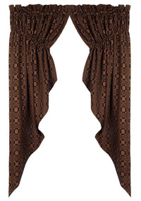 Black Mustard Lover?œ????ƒ?›??S Knot Jacquard Gathered Swag Lined - Interiors by Elizabeth