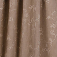 Taupe Candlewicking Taupe Gathered Swag Lined - Interiors by Elizabeth