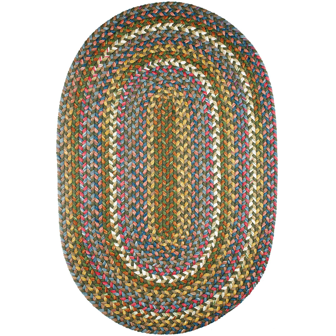 Country Jewel Braided Area Rug - Oval