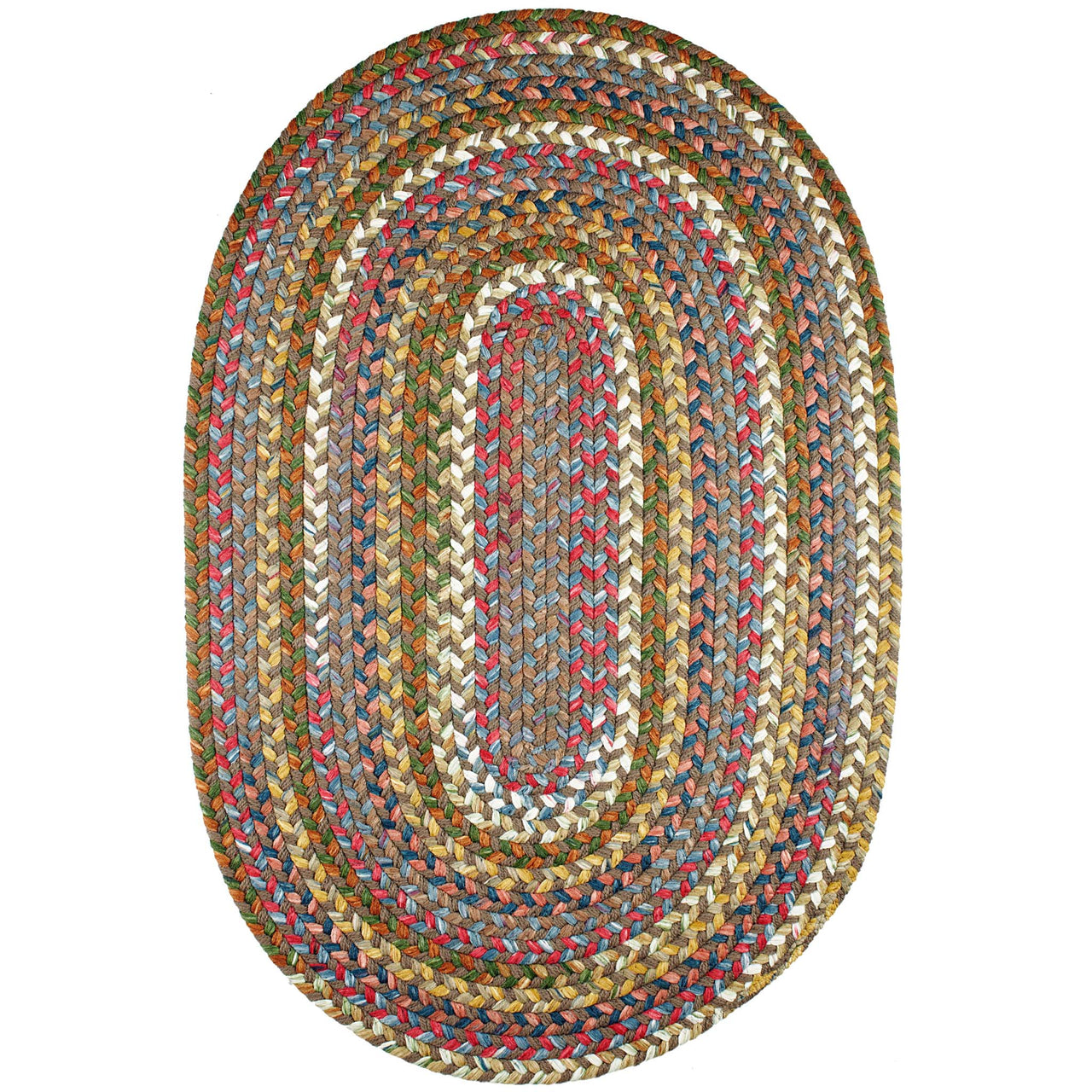 Country Jewel Braided Area Rug - Oval
