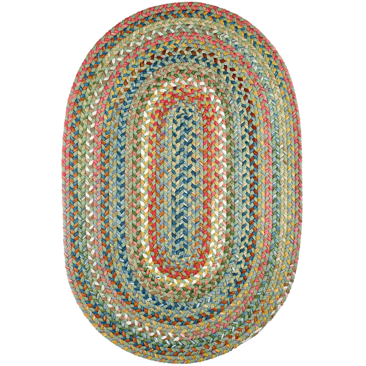 Country Jewel Braided Area Rug - Oval