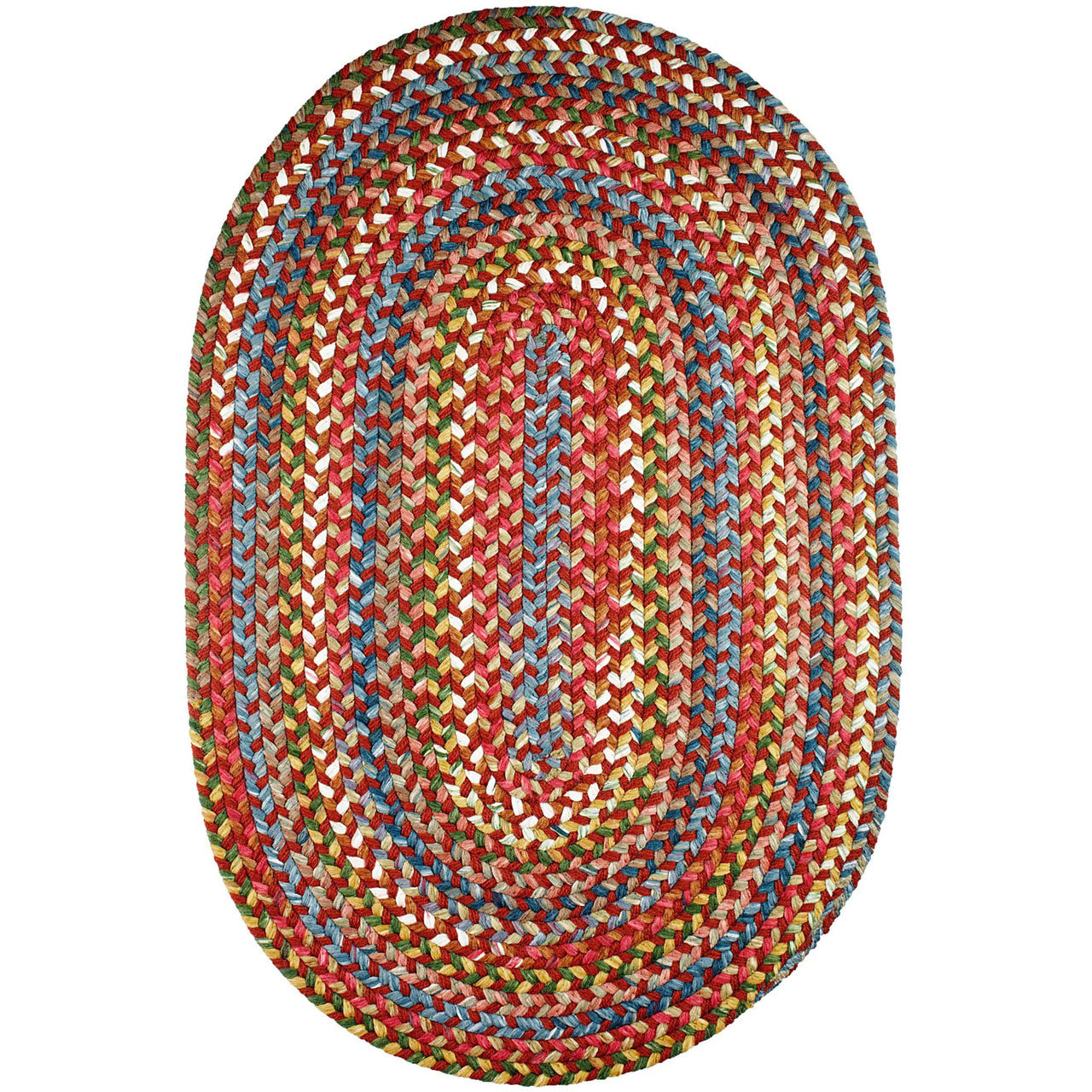 Country Jewel Braided Area Rug - Oval