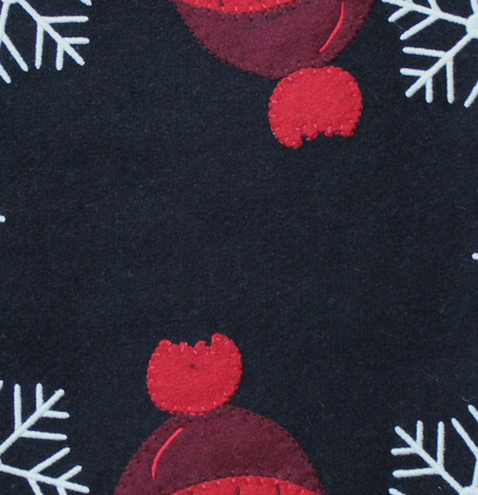 Snowman   Black Candle Mat  Set of 2 CM084010