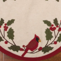Cardinal Holly Candle Mat  Set of 2 CMRE0333