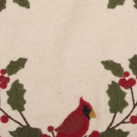 Cardinal Holly Candle Mat  Set of 2 CMRE0333