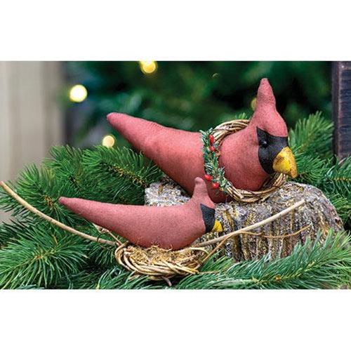 Stuffed Nesting Cardinal - The Fox Decor