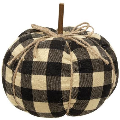 Medium Black Buffalo Check Pumpkin - The Fox Decor