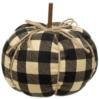 Medium Black Buffalo Check Pumpkin - The Fox Decor