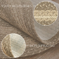 Thumbnail for Cobblestone Jute Rug Oval w/ Pad 48x72 - The Fox Decor