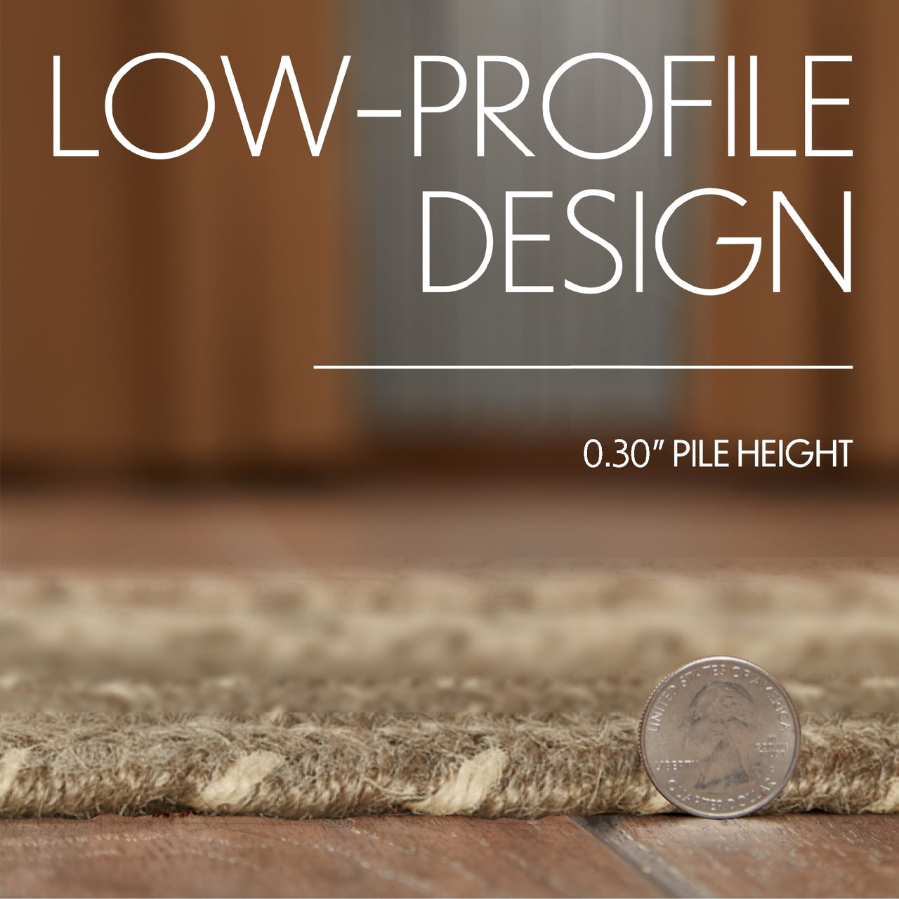 Cobblestone Jute Braided Rug Oval w/ Pad 60x96 (5'x8')