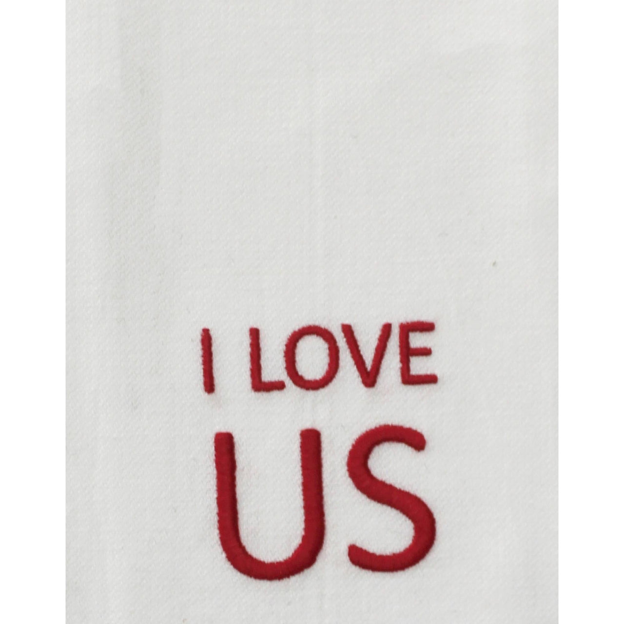 Red I Love Us Towel  Set of 2 ET000020