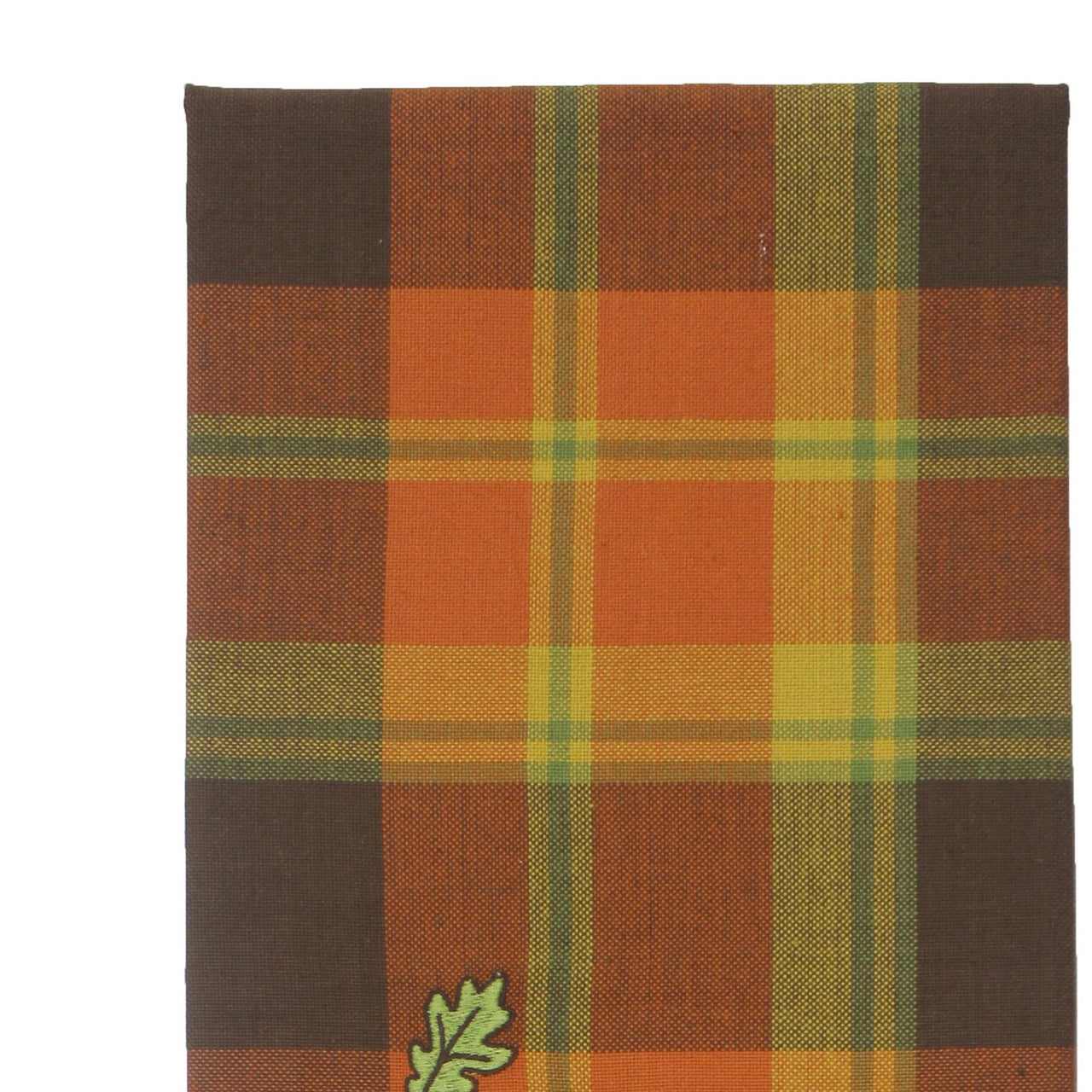 F Autumn Plaid Mums Towel  Set of 2 ET336020