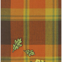 F Autumn Plaid Mums Towel  Set of 2 ET336020