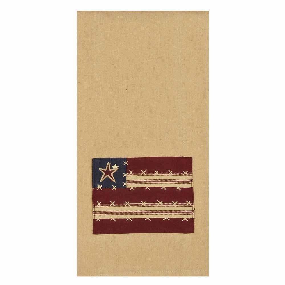 Nutmeg - Indigo - Barn Red Stars and Stripes Towel - Set of Two - Interiors by Elizabeth