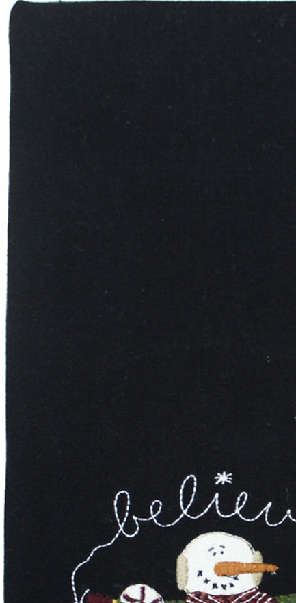 Snowman Believe Black towel  Set of 2 ETGP0425