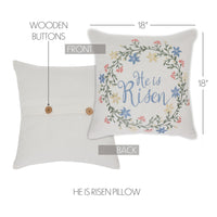 He is Risen Pillow 18x18 - The Fox Decor