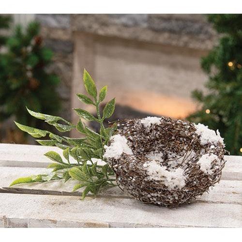 Snowy Sparkle Bird Nest - The Fox Decor