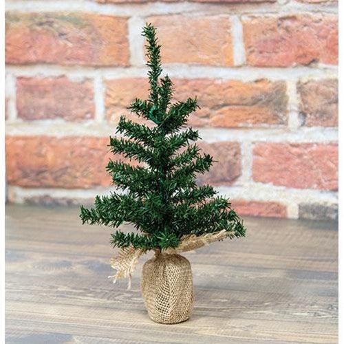 Mini Pine Tree w Burlap Base 9 - The Fox Decor