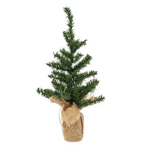 Mini Pine Tree w Burlap Base 9 - The Fox Decor