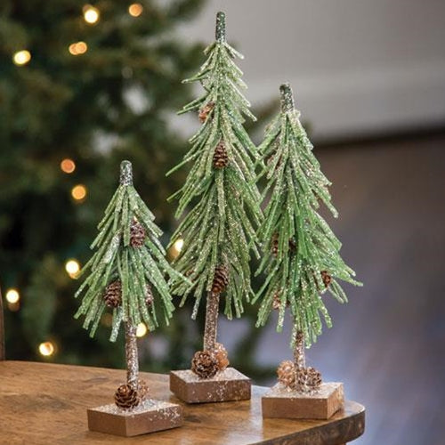 Glittered Pinecone Tree 8" - The Fox Decor