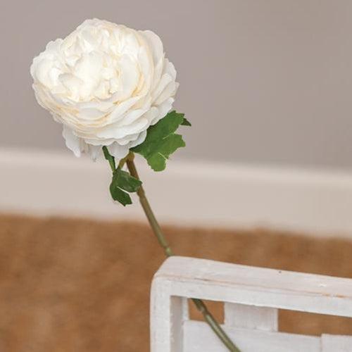 Peony Stem White - The Fox Decor