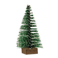 12 Set Mini Snowy Bottle Brush Trees - The Fox Decor