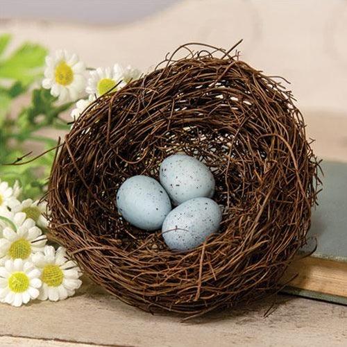 Vine Robin's Nest w Blue Eggs - The Fox Decor