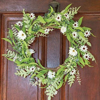 Cape Daisy Astilbe & Herb Twig Wreath - The Fox Decor