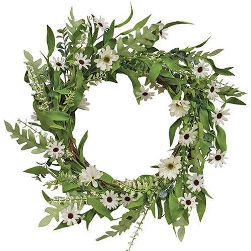 Cape Daisy Astilbe & Herb Twig Wreath - The Fox Decor