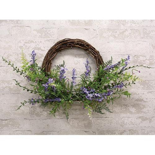 Lakeside Iris & Twig Half Wreath - The Fox Decor