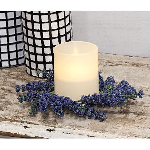 Blue Astilbe Candle Ring 3 - The Fox Decor